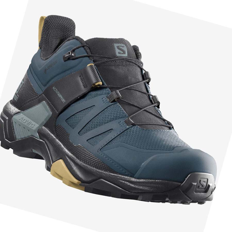 Salomon X ULTRA 4 GORE-TEX Erkek Yürüyüş Ayakkabısı Mavi | TR 3588NWY